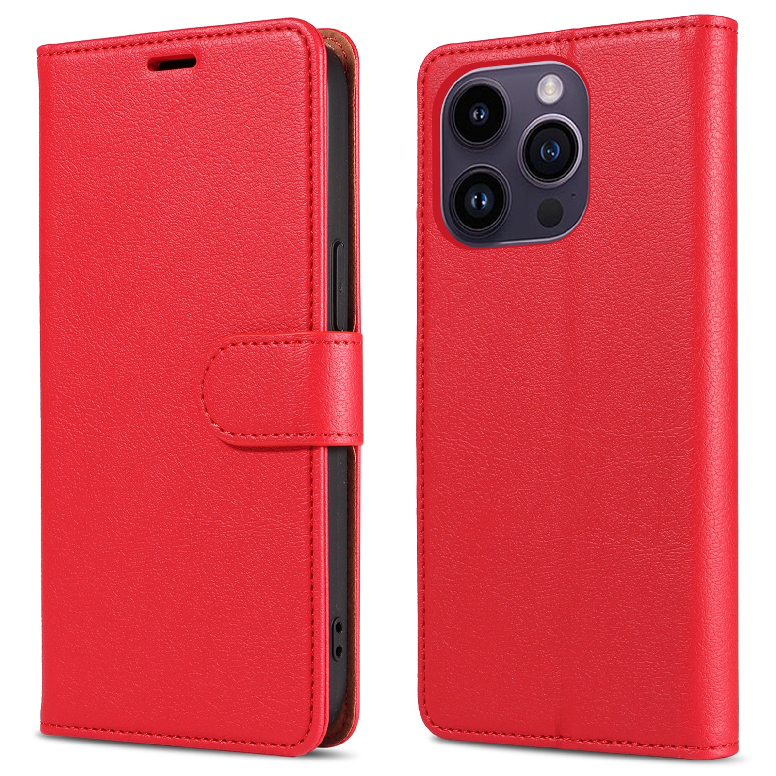 PU-læderetui til iPhone 14 Pro Max RFID-blokeringsstativ Tegnebog Drop-resistent magnetisk lukning telefoncover PU-læderetui til iPhone 14 Pro Max RFID-blokeringsstativ Tegnebog Drop-resistent magnetisk lukning telefoncover